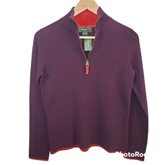 EDDIE BAUER Mock Field Sweater Color Cabinet Size S - Picture 1 of 7